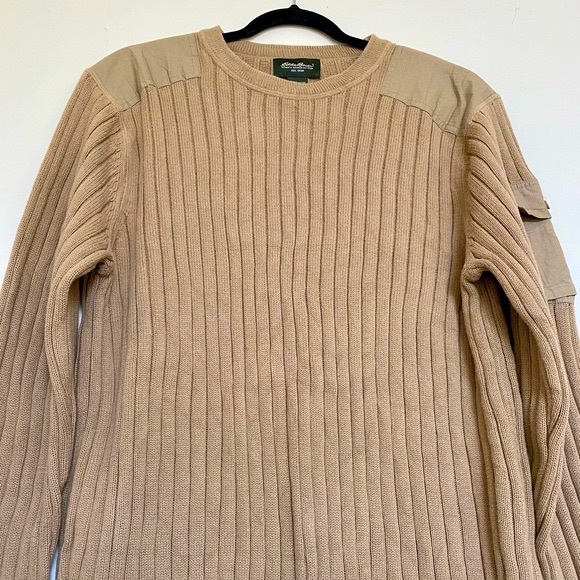 Eddie Bauer Men’s Sweater Size Large Outdoors Adventure Hiking Military Crewneck - Picture 3 of 7